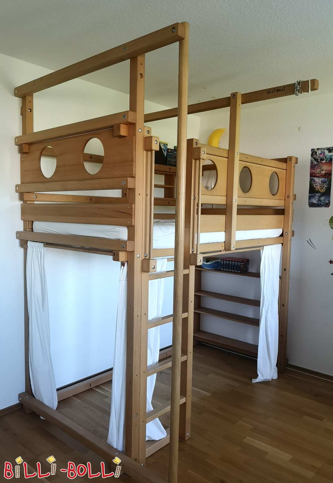 Litera de haya que crece con los niños, 100 x 200, en Rodgau / Fráncfort (Categoría: Cama alta ajustable a la edad de segunda mano)