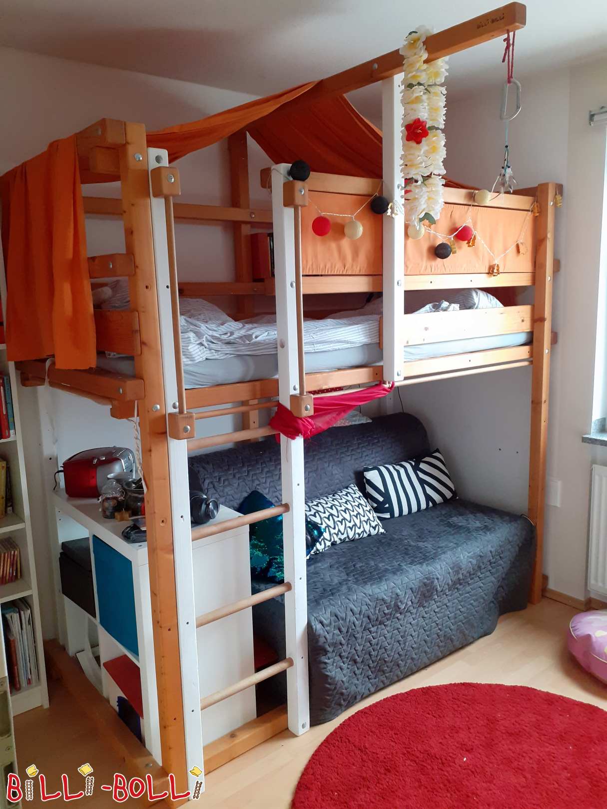 Growing loft bed in oiled spruce in Munich (Category: second hand loft bed)