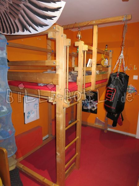Loft bed in spruce untreated (Category: second hand loft bed)