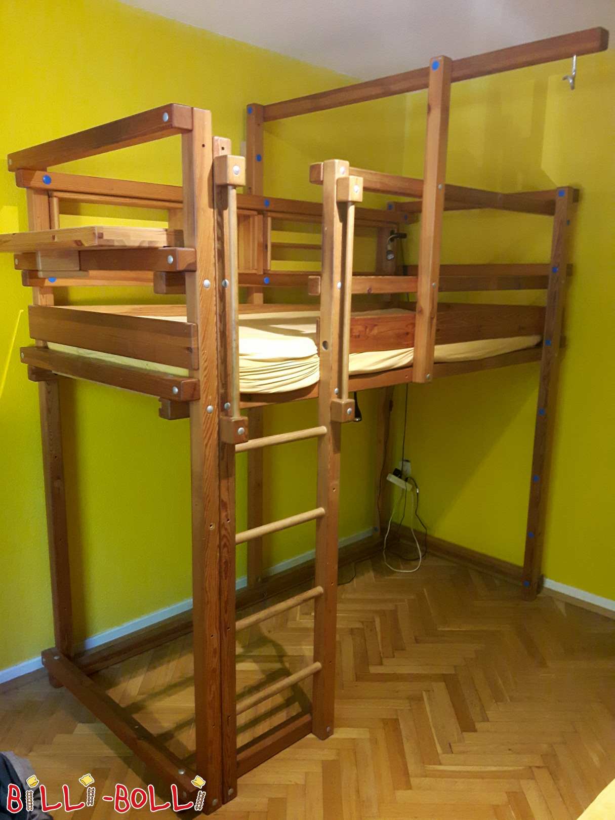 Loft bed in pine, oiled (Category: second hand loft bed)
