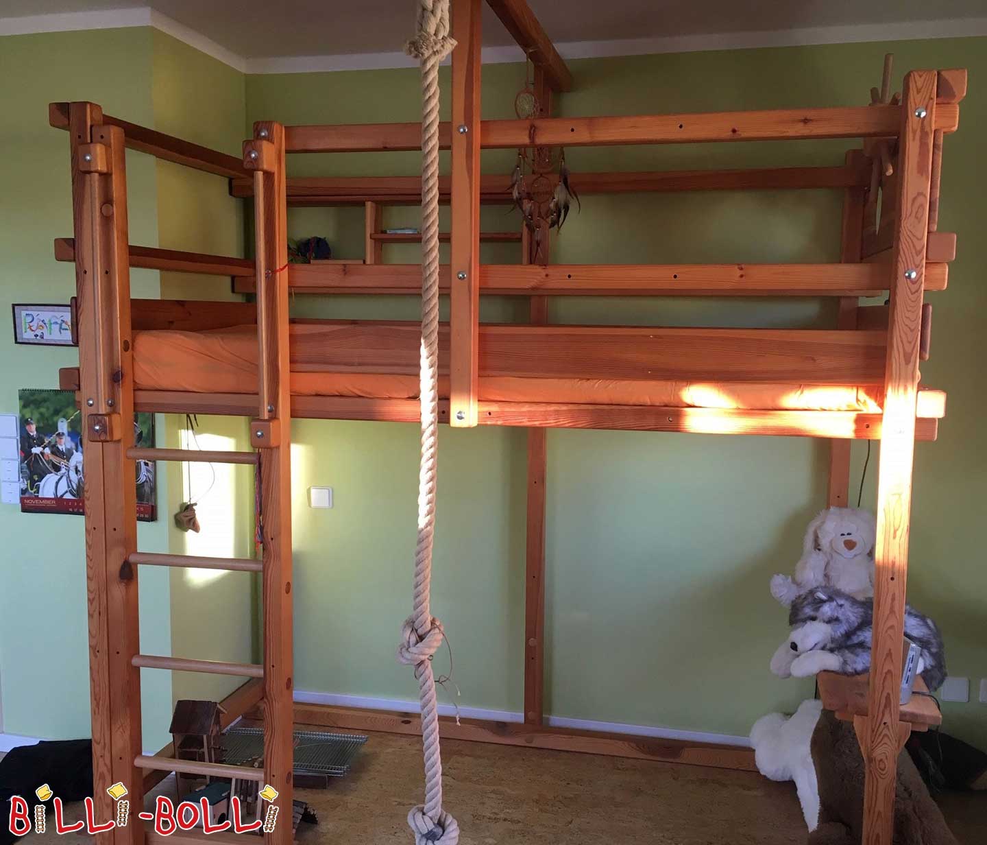 Wuesse Loftbett aus Pinien, gewuess (Kategorie: Loft Bett néideg)