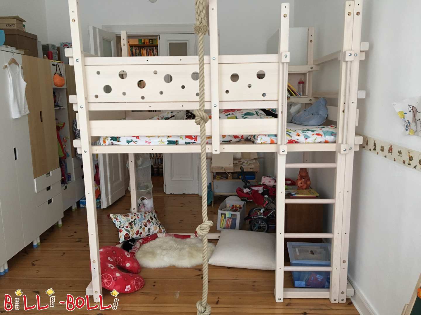 Growing loft bed with extra-high feet incl. accessories (Category: Accessories/extension parts pre-owned)