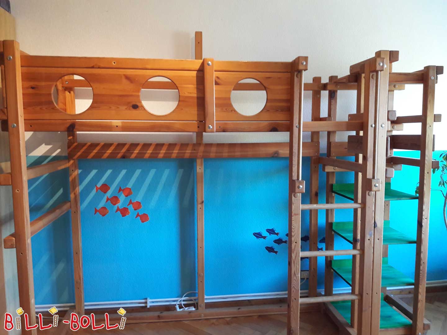 Growing loft bed incl. slide tower (Category: second hand loft bed)