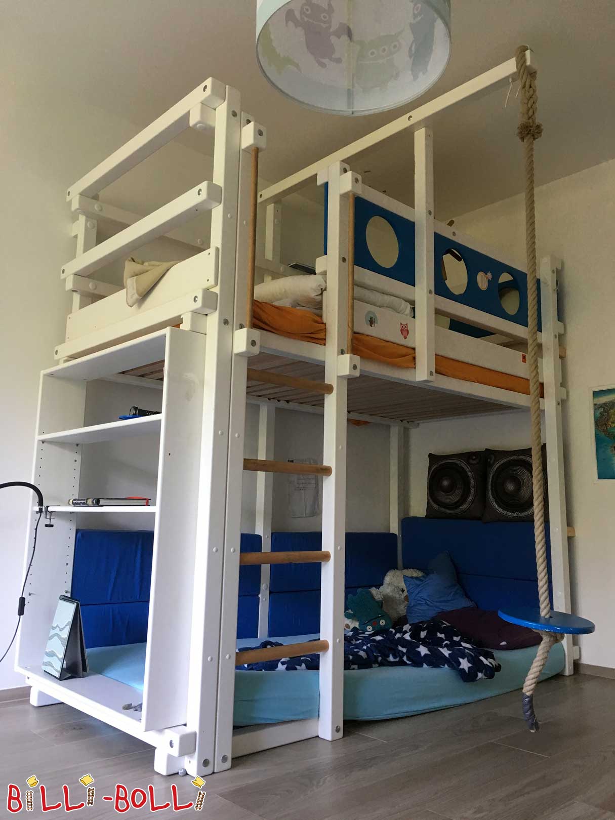 Loft bed that grows with the child including slide (Category: second hand loft bed)