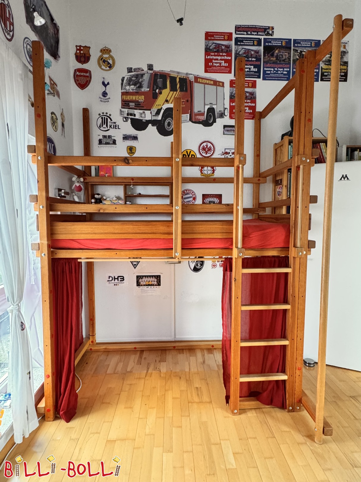 Publicidade 5711: Cama alta ajustável em pinho oleado, 100 x 190 cm, em Karlsruhe Cama alta ajustável em pinho oleado, 100 x 190 cm, em Karlsruhe (Categoria: Cama alta que cresce com a criança usada)