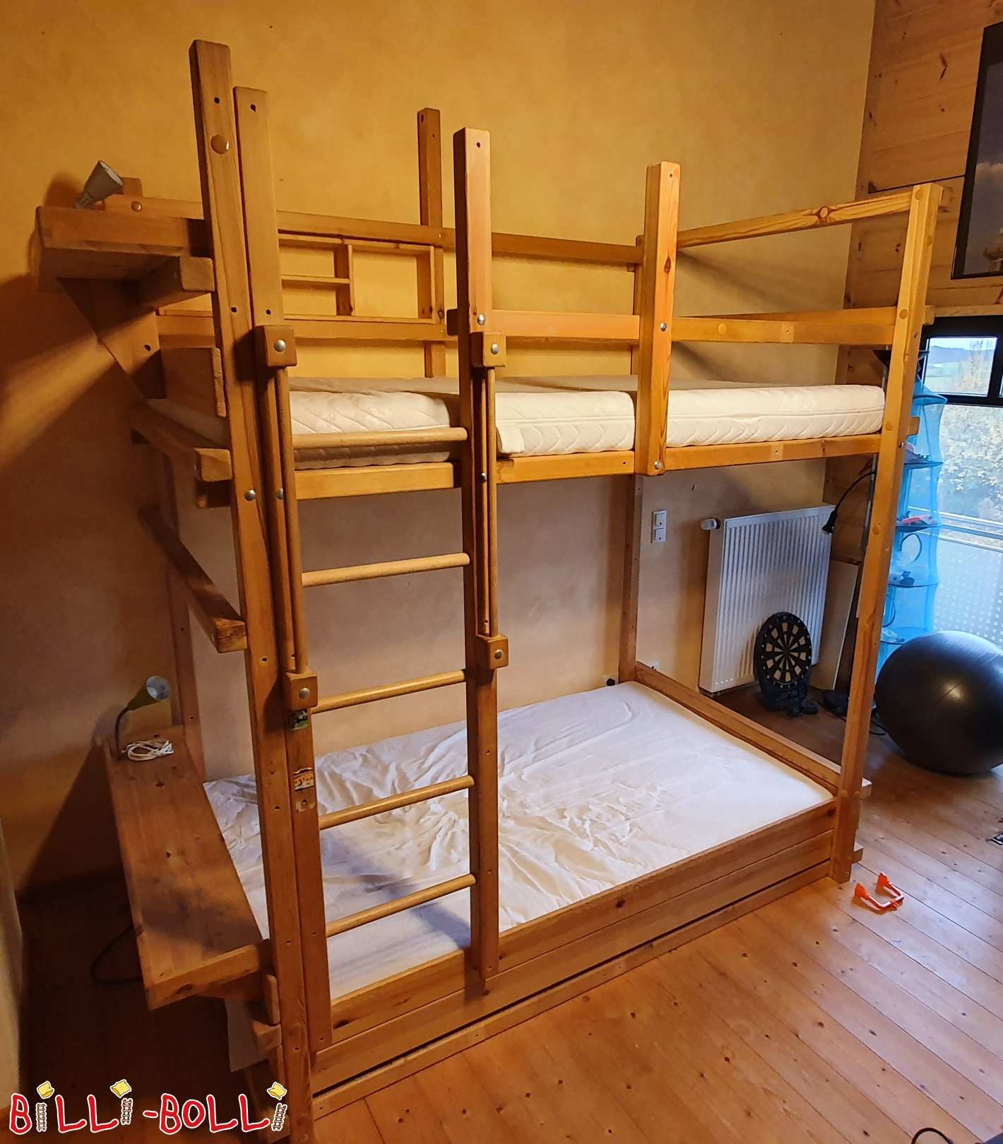 Loft bed/bunk bed li tikber mat-tifel, arżnu mhux ittrattat b'aċċessorji (Kategorija: Bunk bed użat)