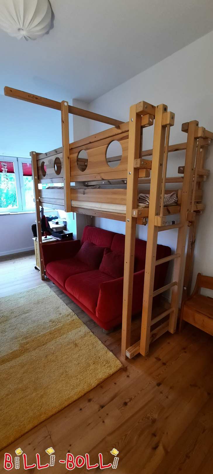 Loftová posteľ borovica neošetrená (Kategória: Vysoká posteľ rastúca s dieťaťom used)