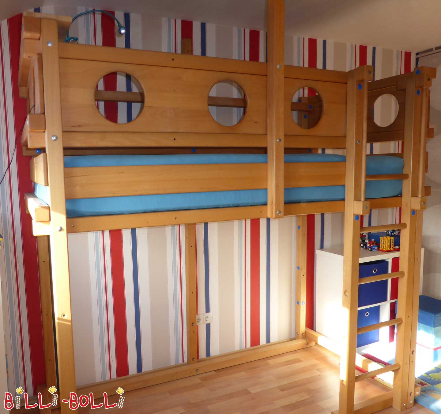 Growing loft bed with bed-over-corner variant (Category: second hand loft bed)