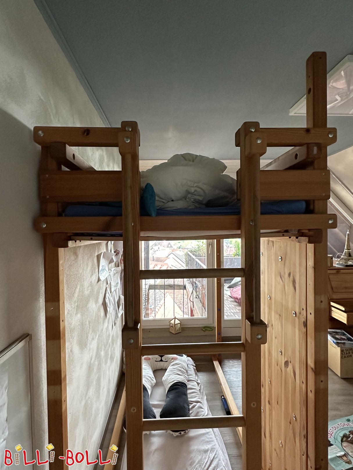 Annonce 7081: Lit surélevé évolutif avec grue, poutre de balançoire et mur d'escalade Lit surélevé évolutif avec grue, poutre de balançoire et mur d'escalade (Catégorie : Lit mezzanine évolutif de seconde-main)