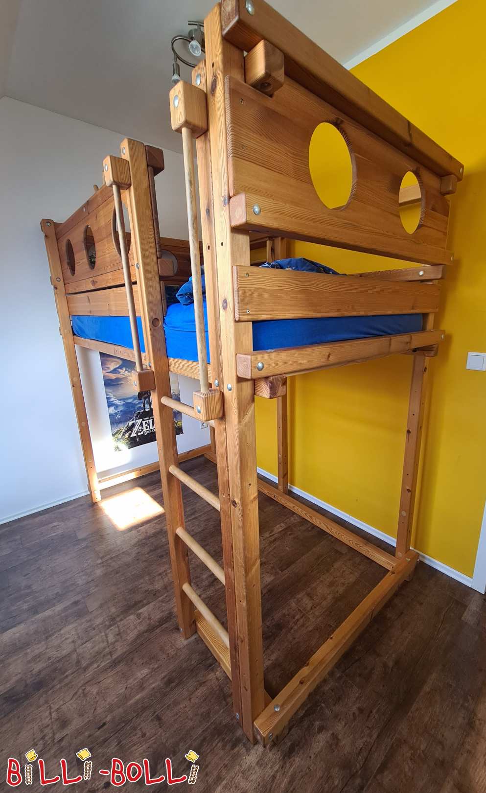 Growing loft bed with pirate accessories 100 x 200 (Category: Loft Bed Adjustable by Age pre-owned)