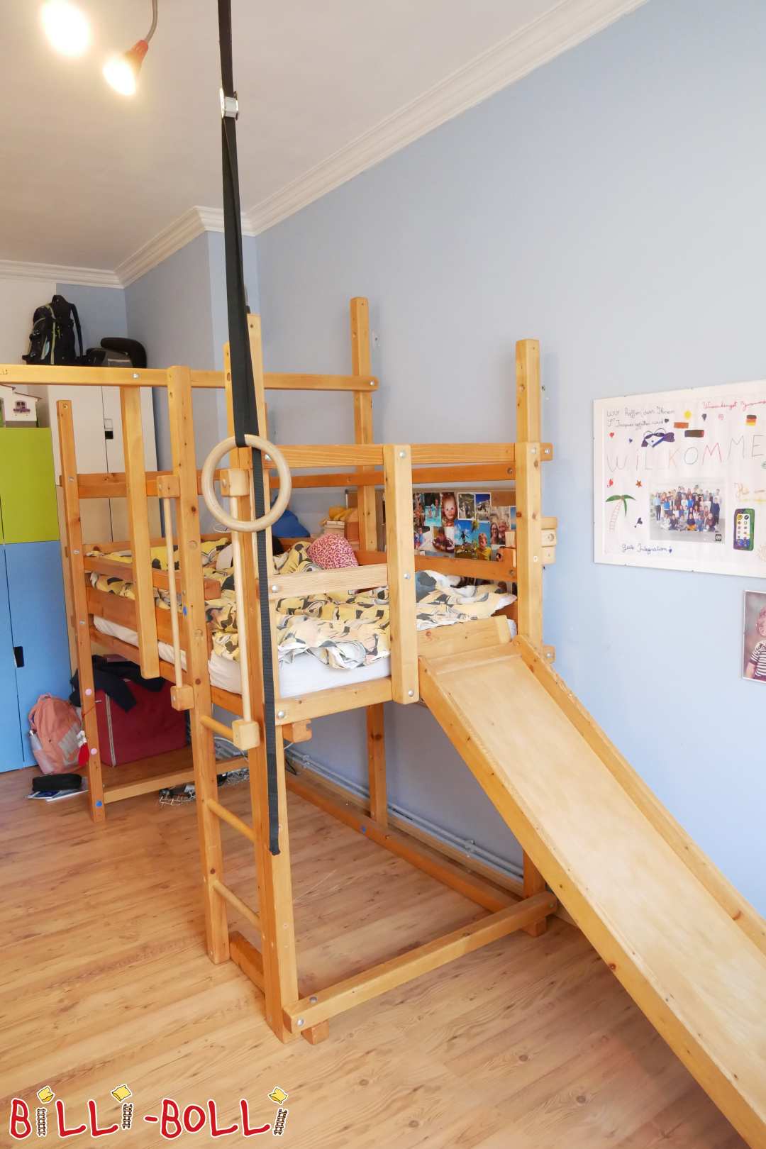 Vysoká posteľ so šmýkačkou 90 x 200 cm (Kategória: Vysoká posteľ rastúca s dieťaťom used)