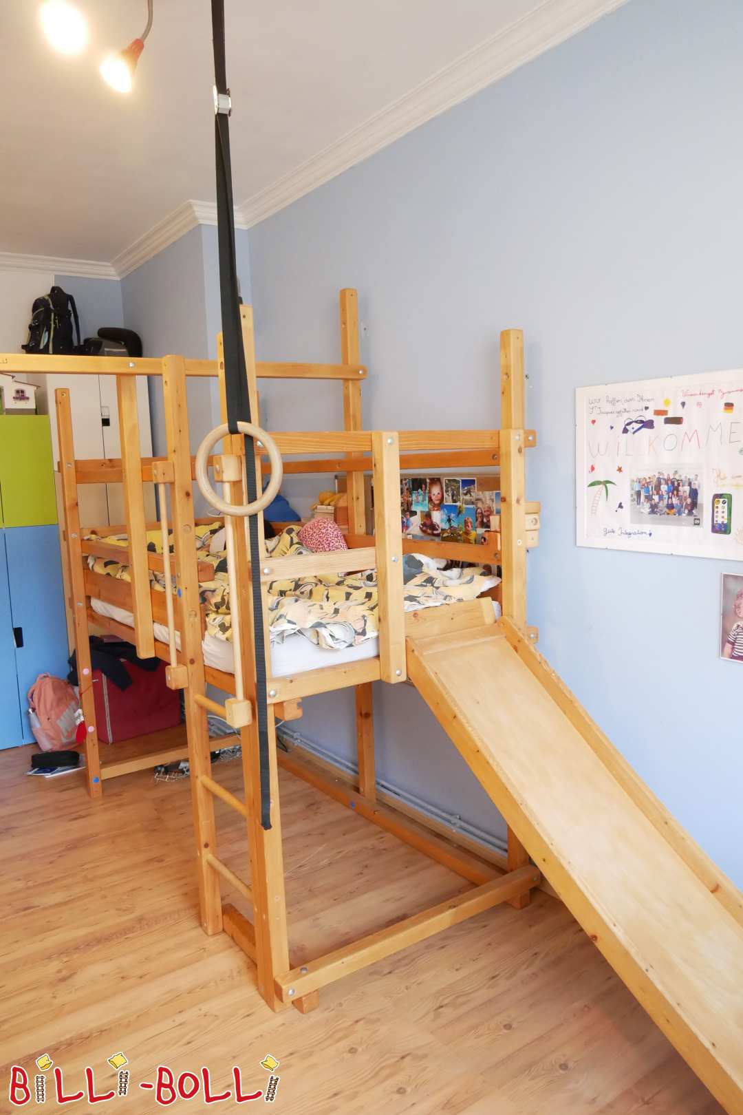 Podstrešno ležišče s toboganom 90 x 200 cm (Category: Podstrešna postelja, ki raste z otrokom used)