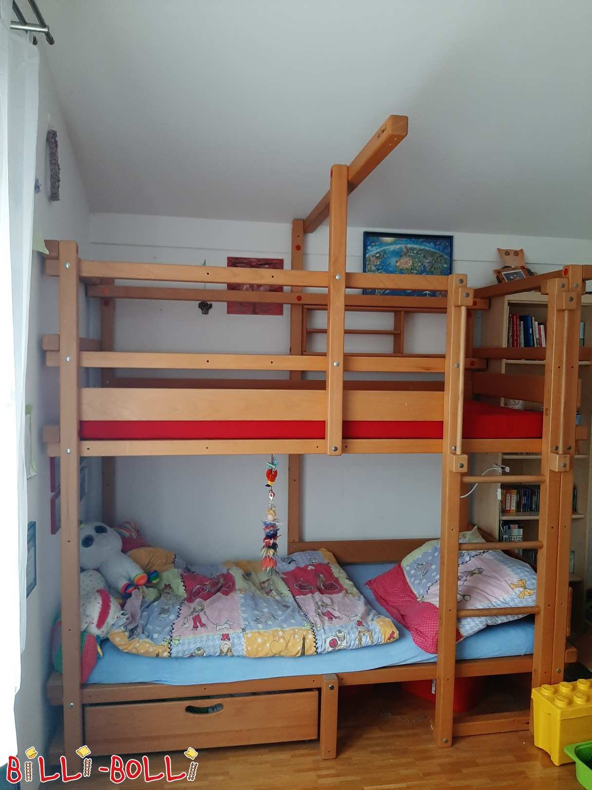 Krevet u potkrovlju koji raste s djetetom s pretvorbom postavljenim na krevet na kat (Kategorija: Pribor/Korišteni produžni dijelovi)