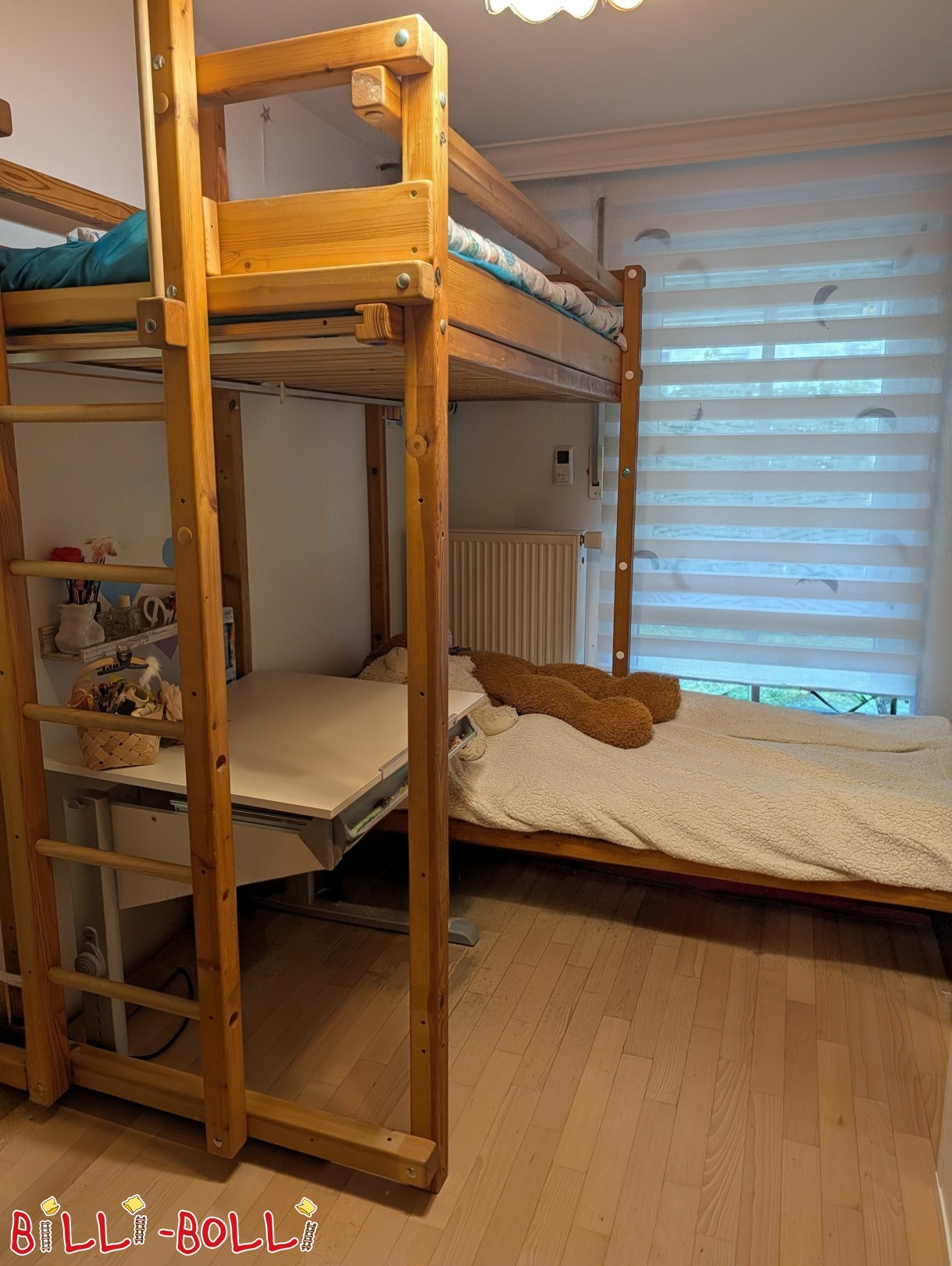 Reklamm 7089: Mat-mir-wuessend Loftbett Mat-mir-wuessend Loftbett (Kategorie: Loftbett mat Armaufleeën a Leeder, gebraucht)