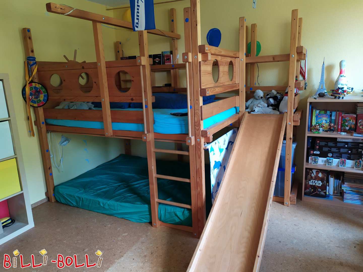 Pirate loft bed 140x200 cm made of spruce (Category: second hand loft bed)
