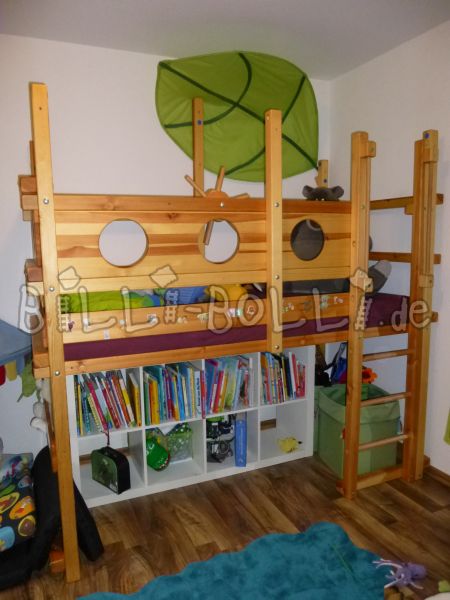 LOFT BED, qui grandit avec vous, pin huilé-ciré, à vendre 850 euros (Catégorie : lit mezzanine évolutif de seconde main)