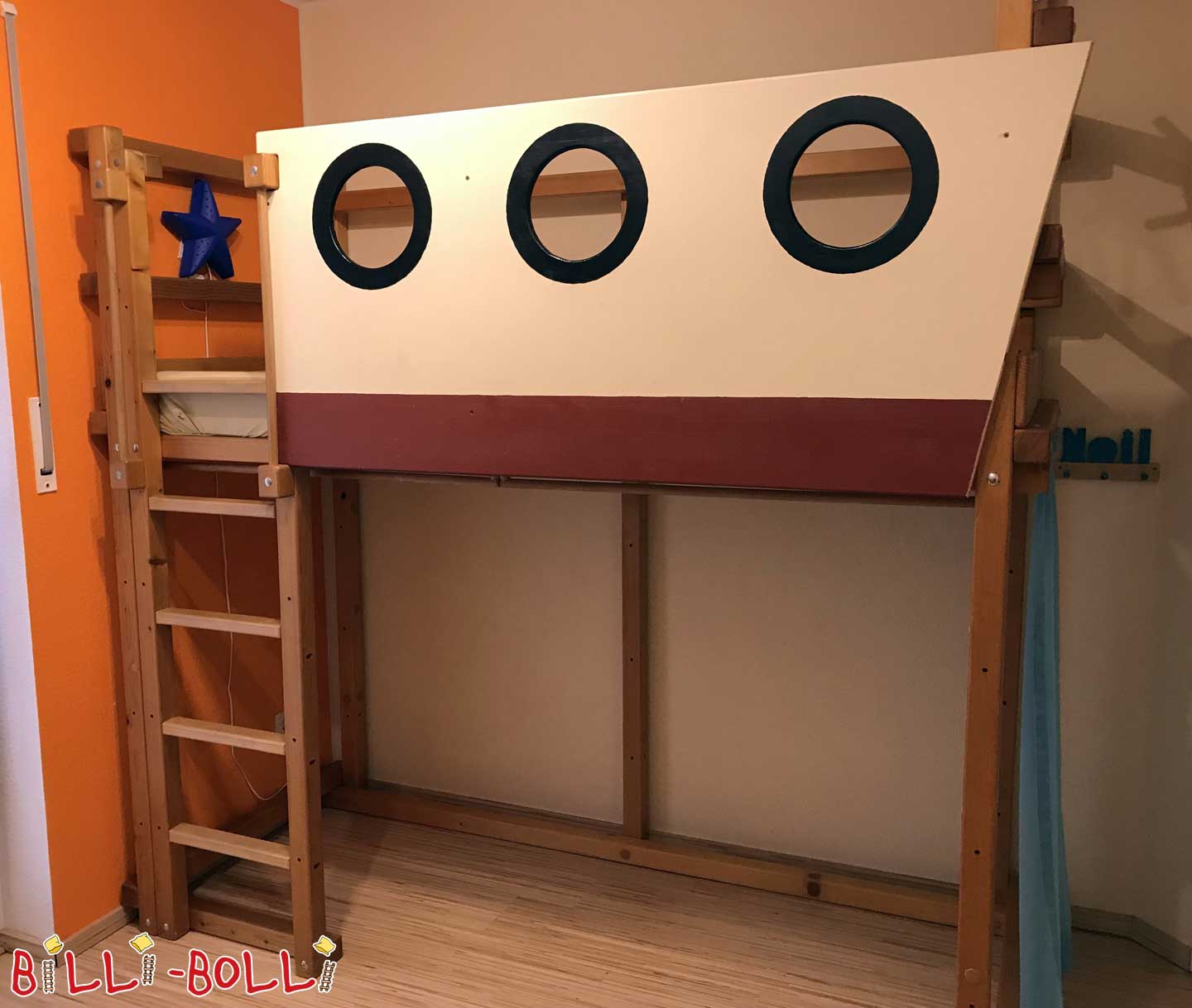 سرير علوي القراصنة 80 × 200 سم (باب: سرير علوي مستعمل)