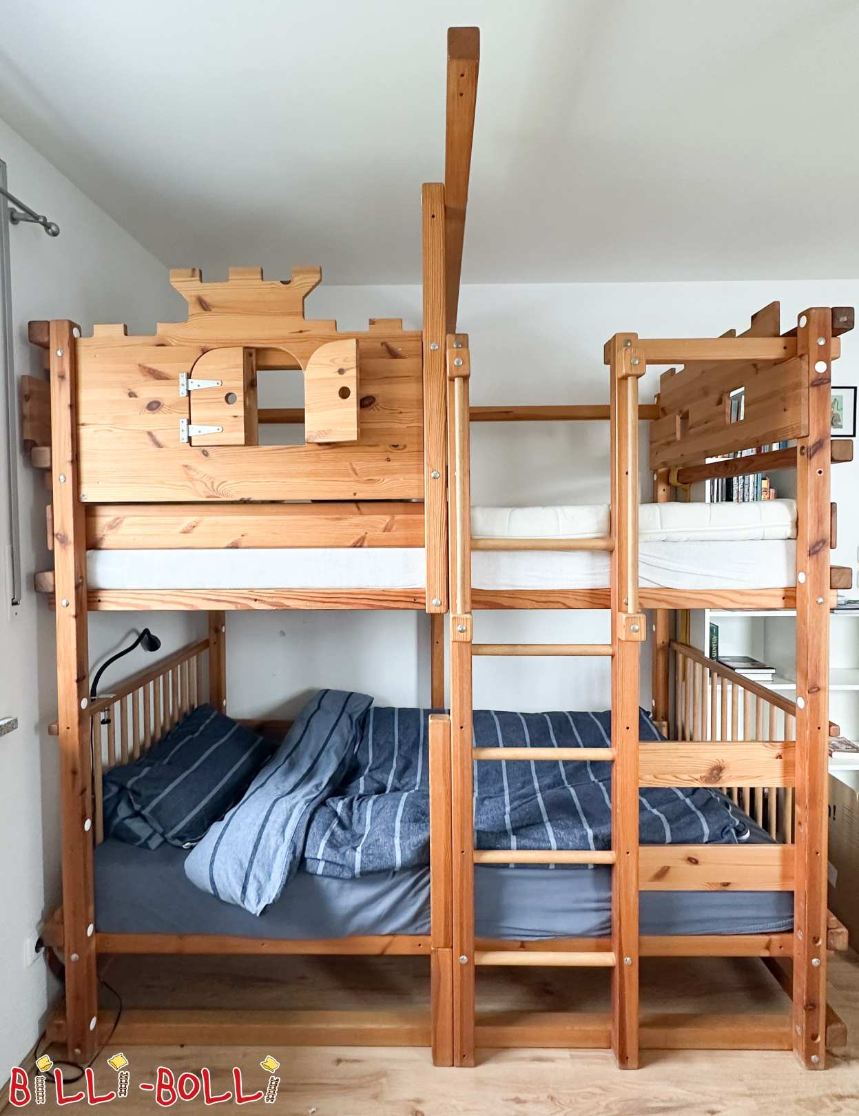 "Knight's Castle" bunk bed with slide, 100x200, in pine in Landshut (Category: Bunk Bed pre-owned)