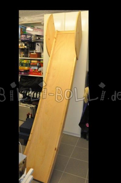 SLIDE csúszófülekkel lucfenyőből tetőtéri ágyhoz (Kategória: Gyerekágyak és gyermekágyak, valamint a gyermekágyak és a gyermekágyak, amelyek a következő kategóriába tartoznak: Használt padláságy)