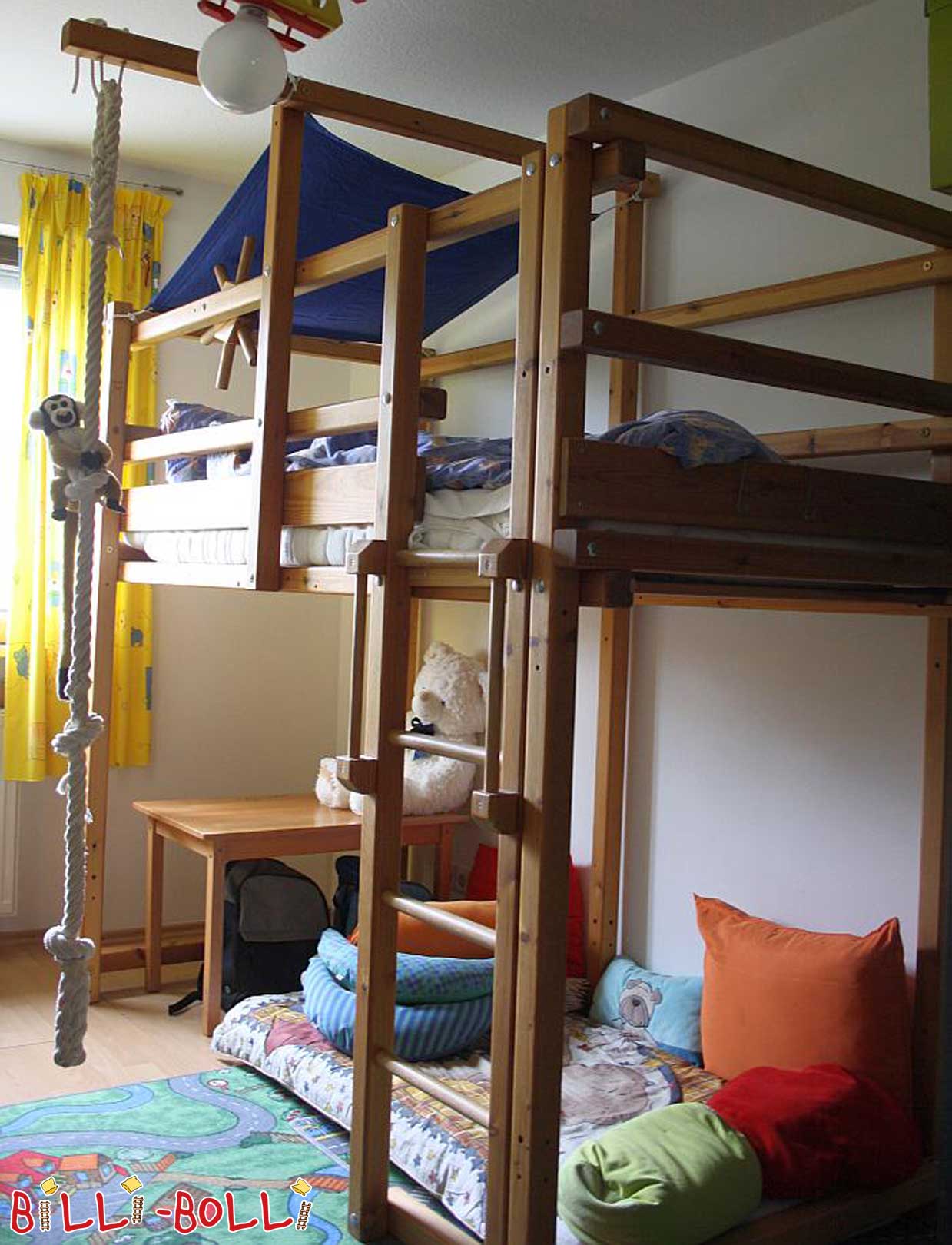 Letto a soppalco per bambini - Letto pirata Gullibo in legno di pino (Categoria: letto a soppalco usato)