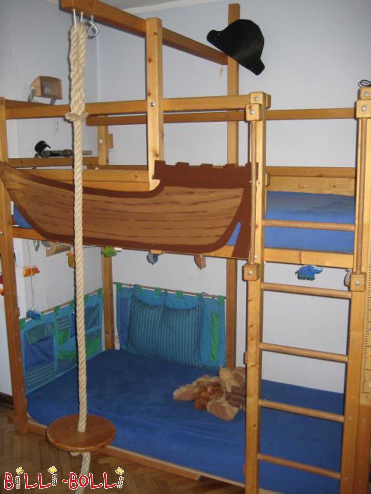 Billi-Bolli podkrovná posteľ, ktorá rastie s dieťaťom (Kategória: Použitá vysoká posteľ)
