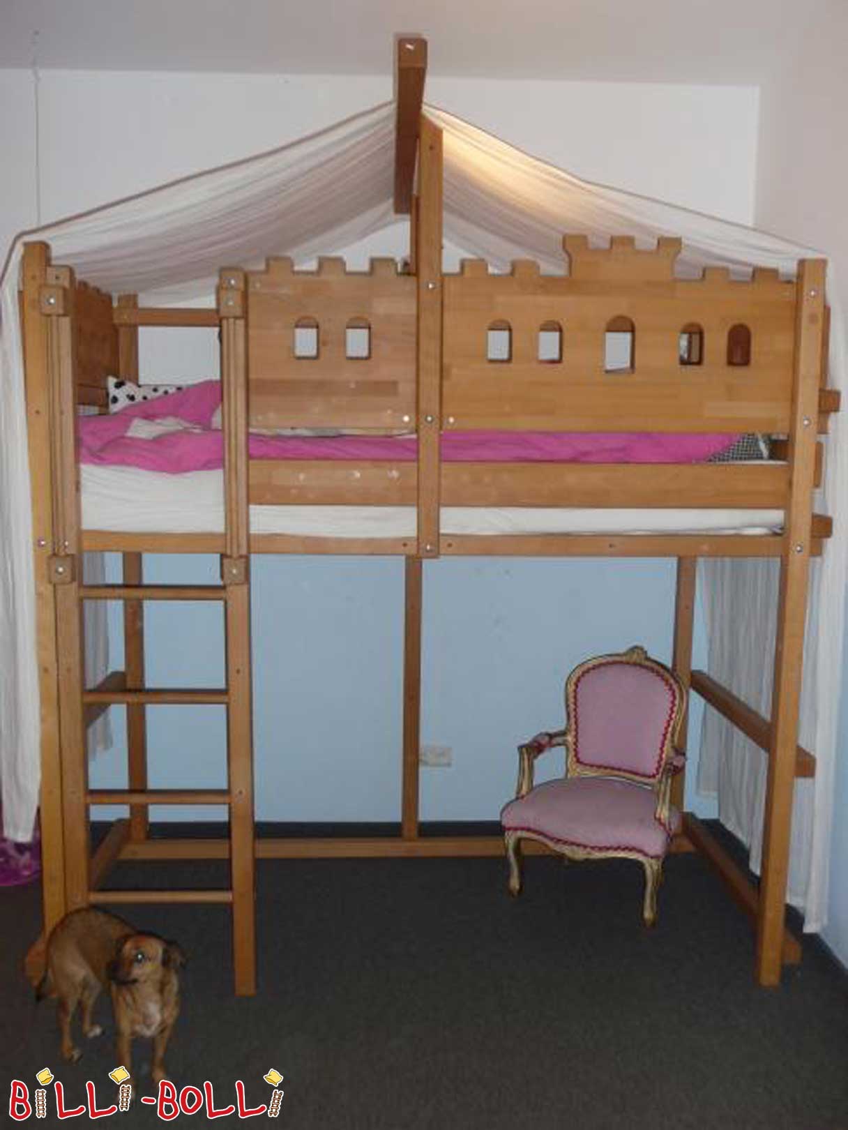 Billi-Bolli Knight's Bed, Beech (Category: second hand kids’ furniture)