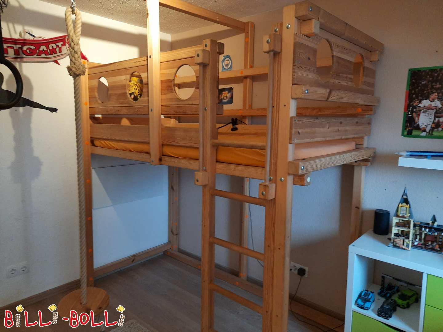 Seafarer's loft bed made of pine (Category: second hand loft bed)