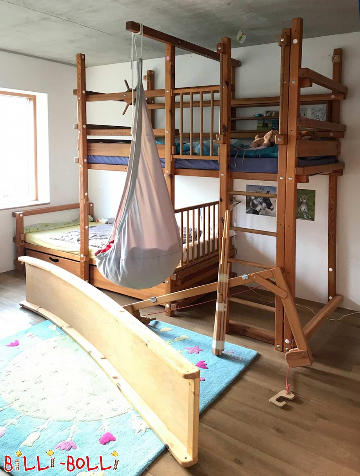 Play and bed bed 90 x 200 cm, pinu oliu, vicinu à Munich (Category: U lettu à lettu hè adupratu)