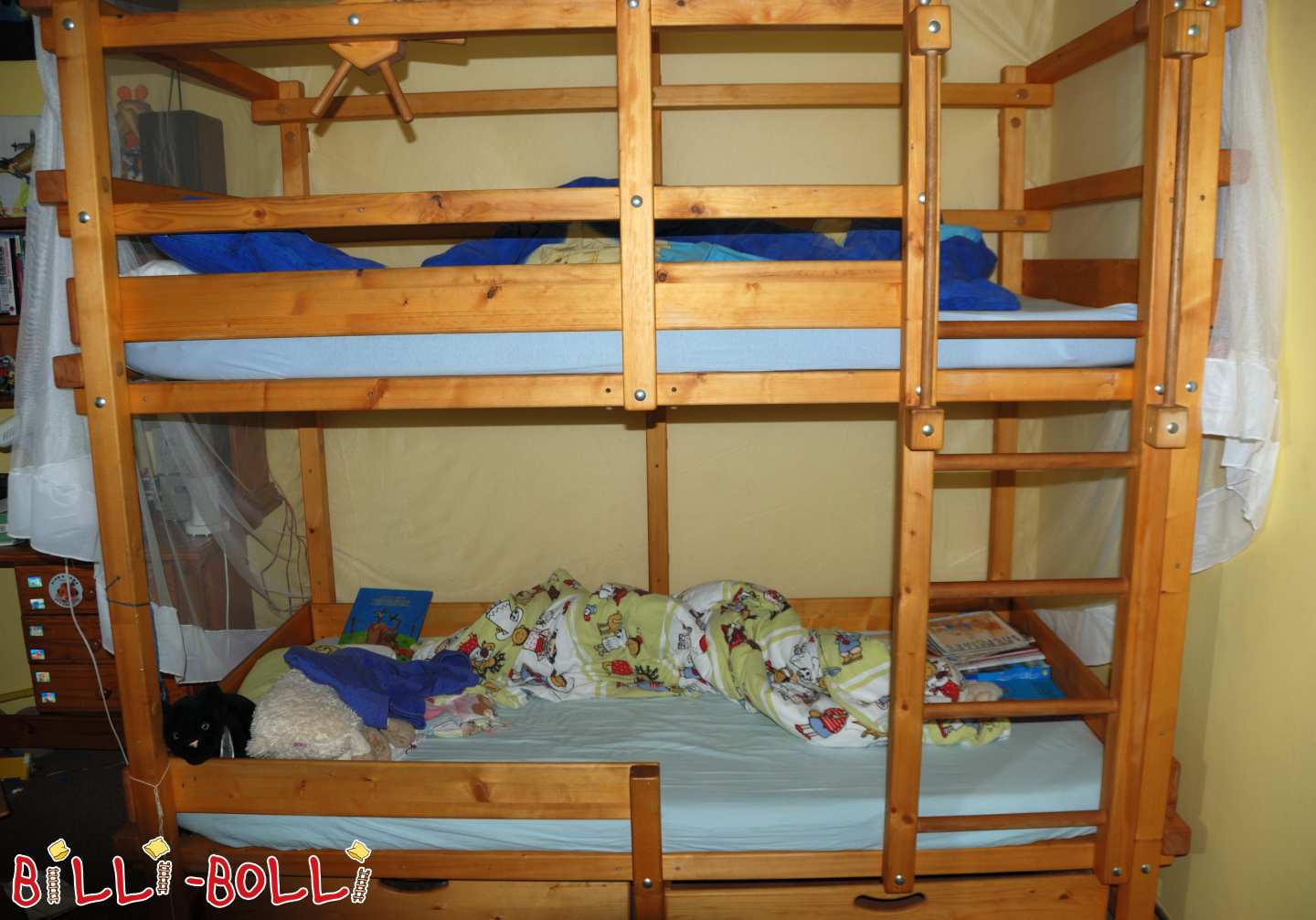سرير بطابقين ، إمكانية 2 سرير علوي للشباب (100 × 200) ، شجرة التنوب (الفئة: سرير بطابقين used)