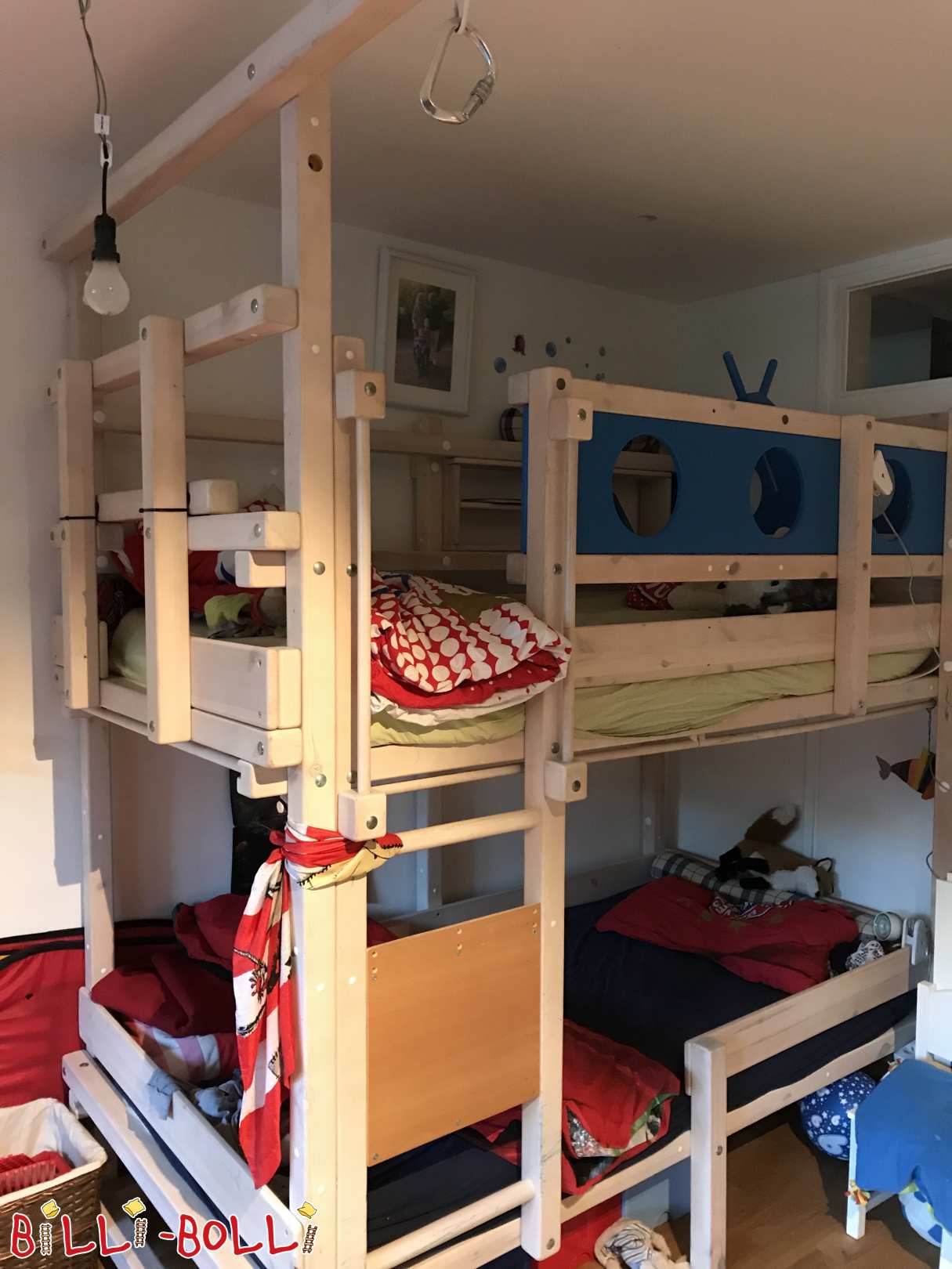 White and blue bunk bed (Category: second hand bunk bed)