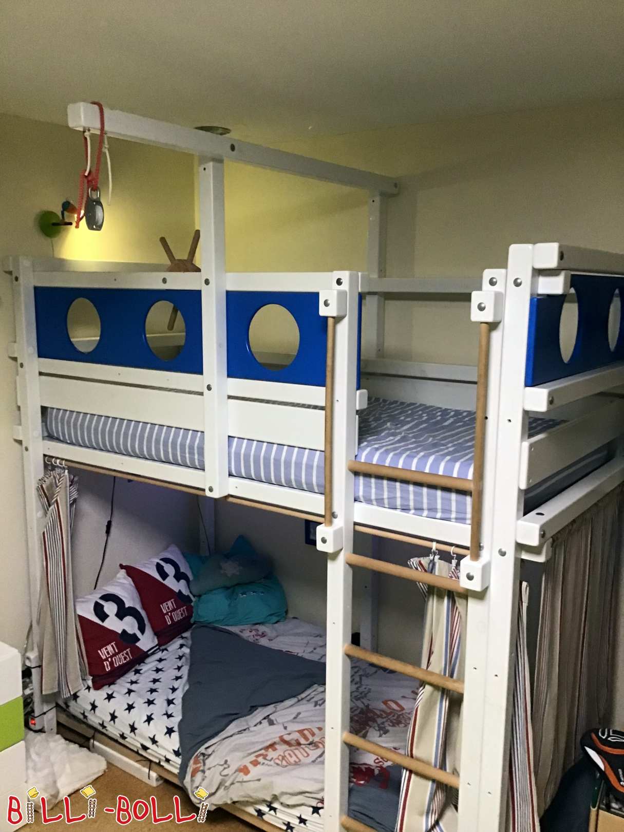 White-blue growing loft bed in Dortmund (Category: second hand loft bed)