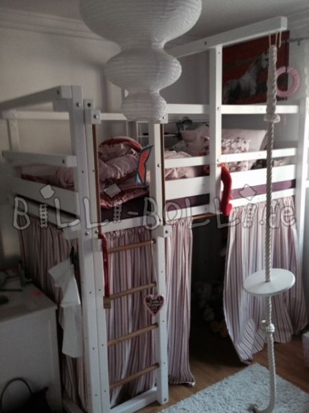 White lacquered loft bed (Category: second hand loft bed)