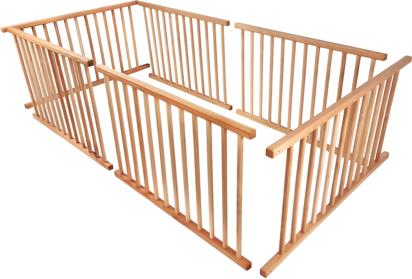 Дитячі ворота встановлюються для всієї лежачої поверхні (ліжко-горище, що росте разом з дитиною, двоярусне ліжко через кут* або двоярусне ліжко-боковина*)