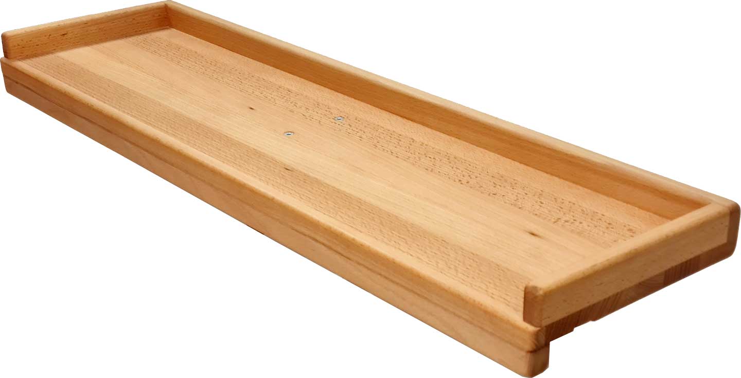 Planken en nachtkastje op het stapelbed of stapelbed